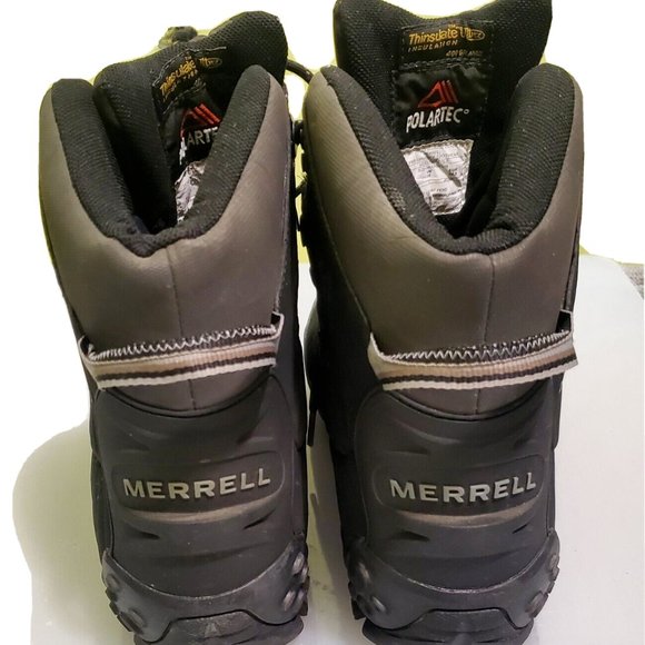 Men's Merrell Continuum Thermo Tall Polartech Waterproof Hiking Boots Black - Picture 3 of 10